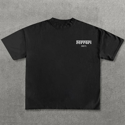 Popular Race Team Street Print Pure Cotton Casual T-Shirt 05