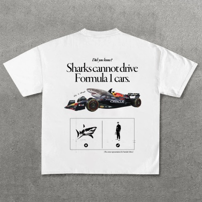 Casual Retro Street Racing Printed Short Sleeves 12