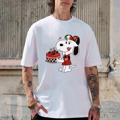 Classic Anime Print Casual Short Sleeves 29