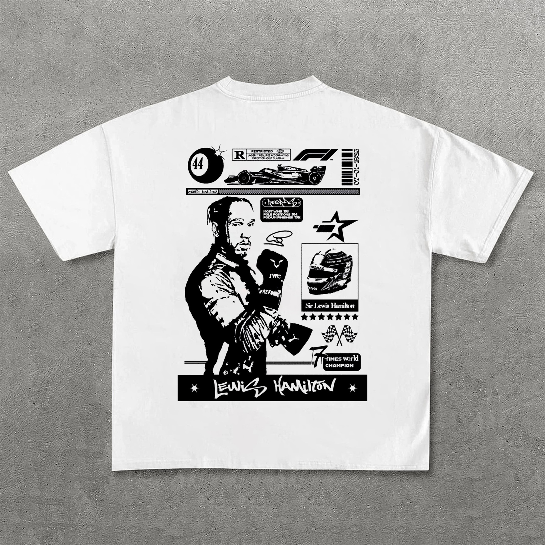 Super Popular Racing Driver Print Short Sleeves 01