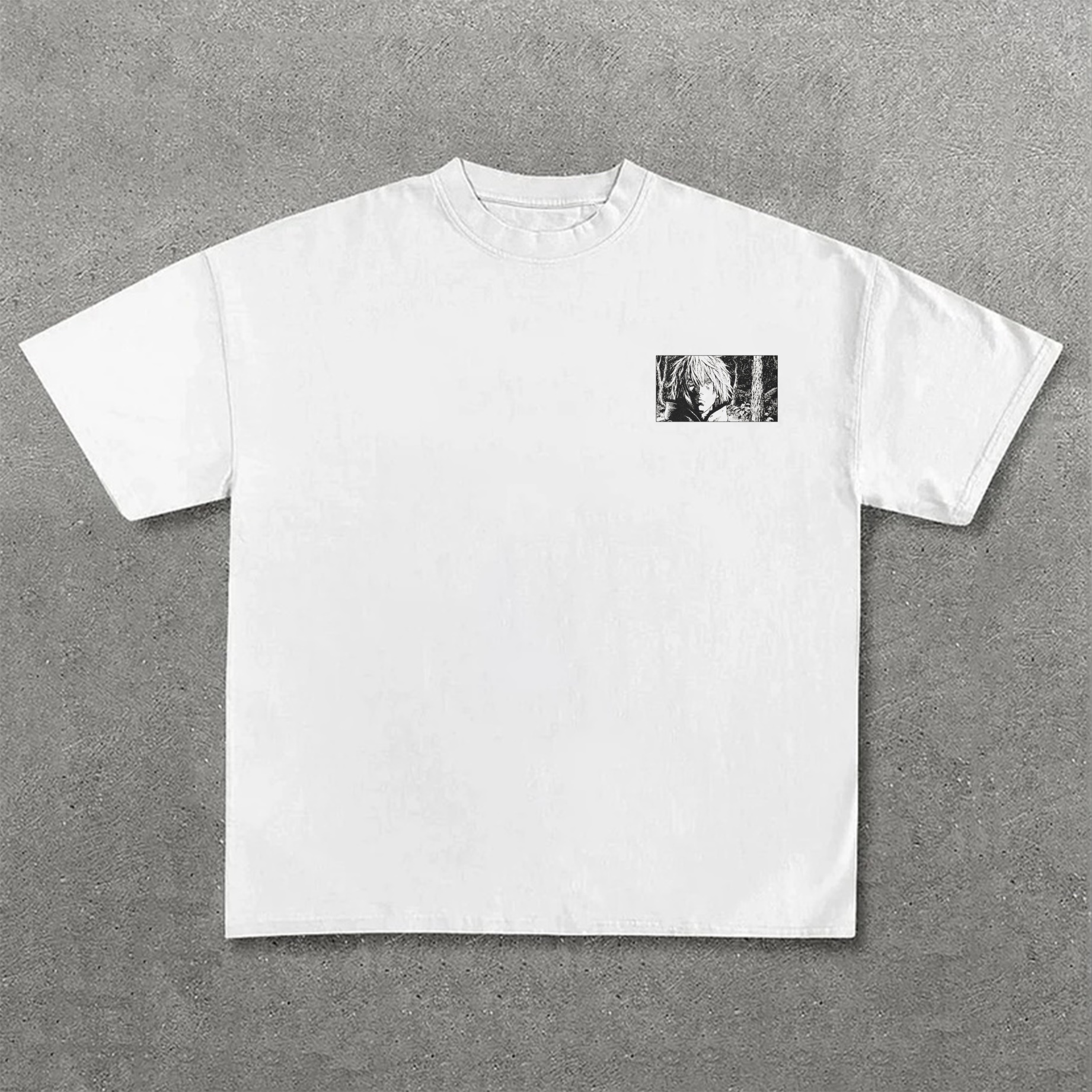 Dark Anime Print Pure Cotton Casual Short Sleeves 02