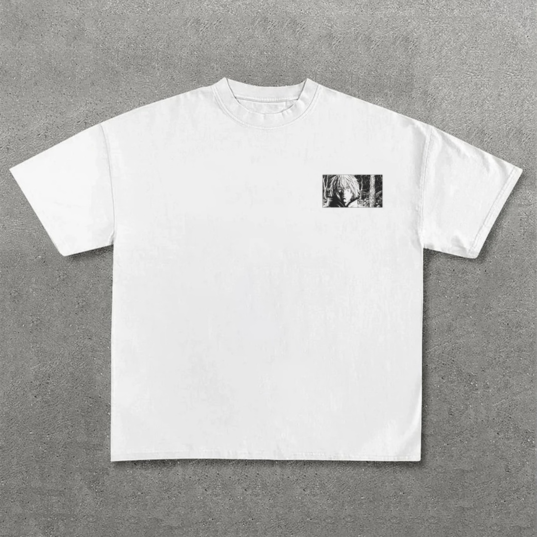 Dark Anime Print Pure Cotton Casual Short Sleeves 02