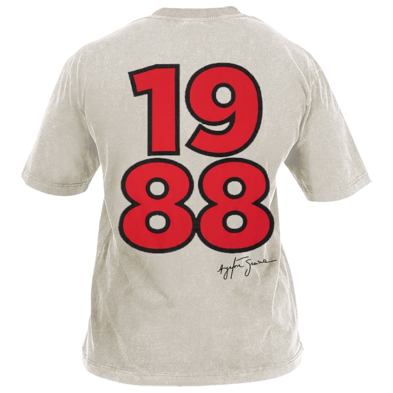 Popular Racing Driver Print Washed Retro Casual T-Shirt 02