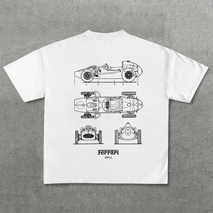 Popular Race Team Street Print Pure Cotton Casual T-Shirt 05