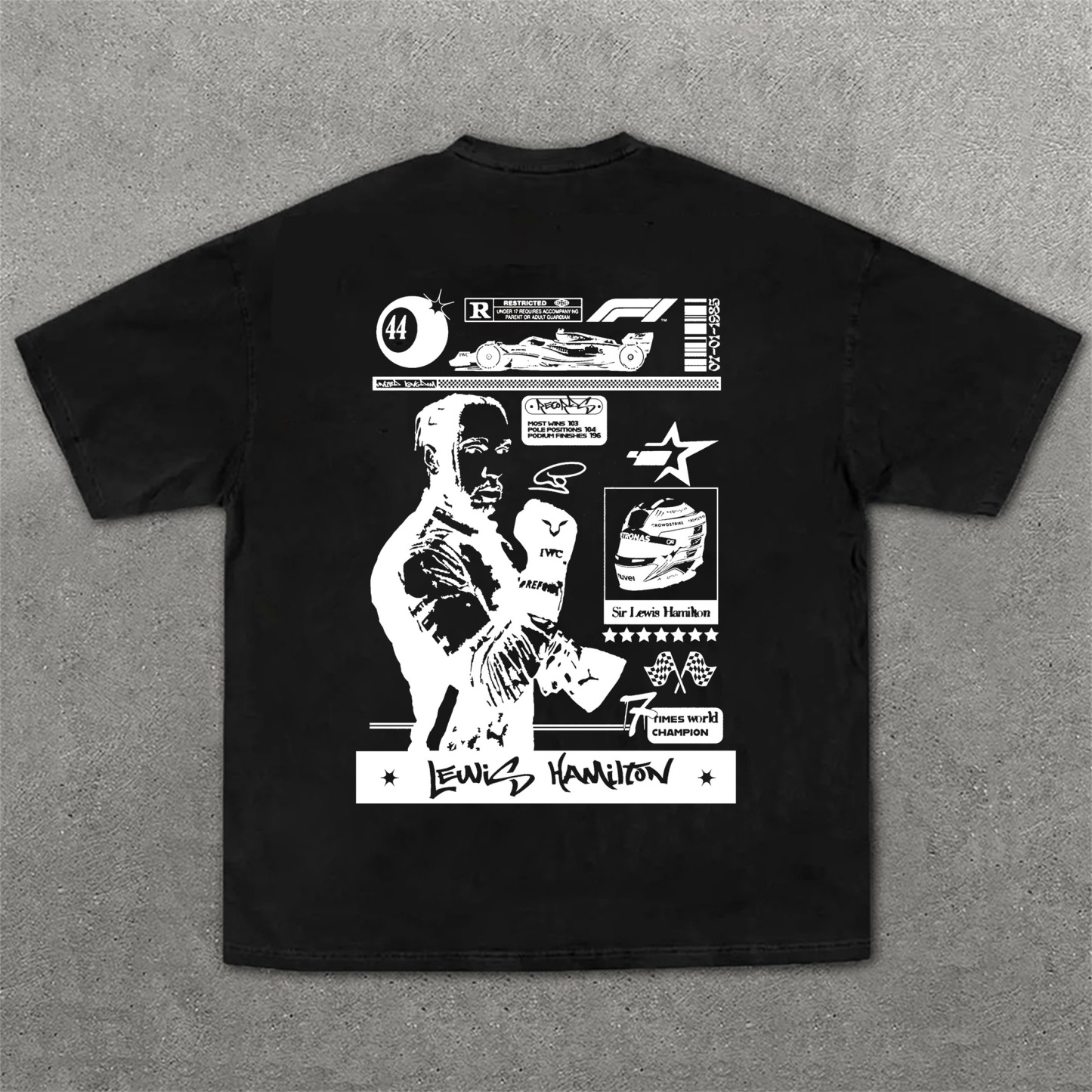 Super Popular Racing Driver Print Short Sleeves 01