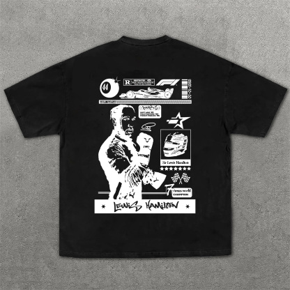 Super Popular Racing Driver Print Short Sleeves 01