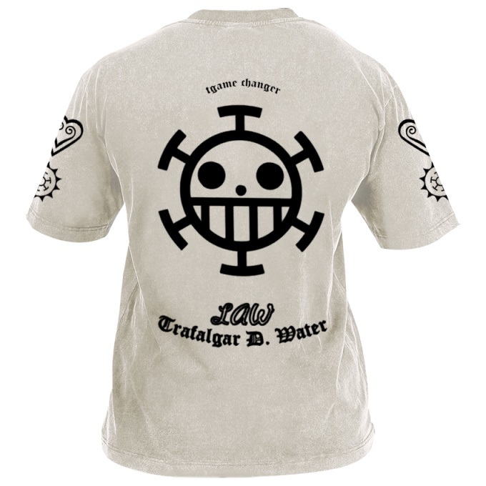 Classic Popular Anime Print Retro Washed Short Sleeves 02