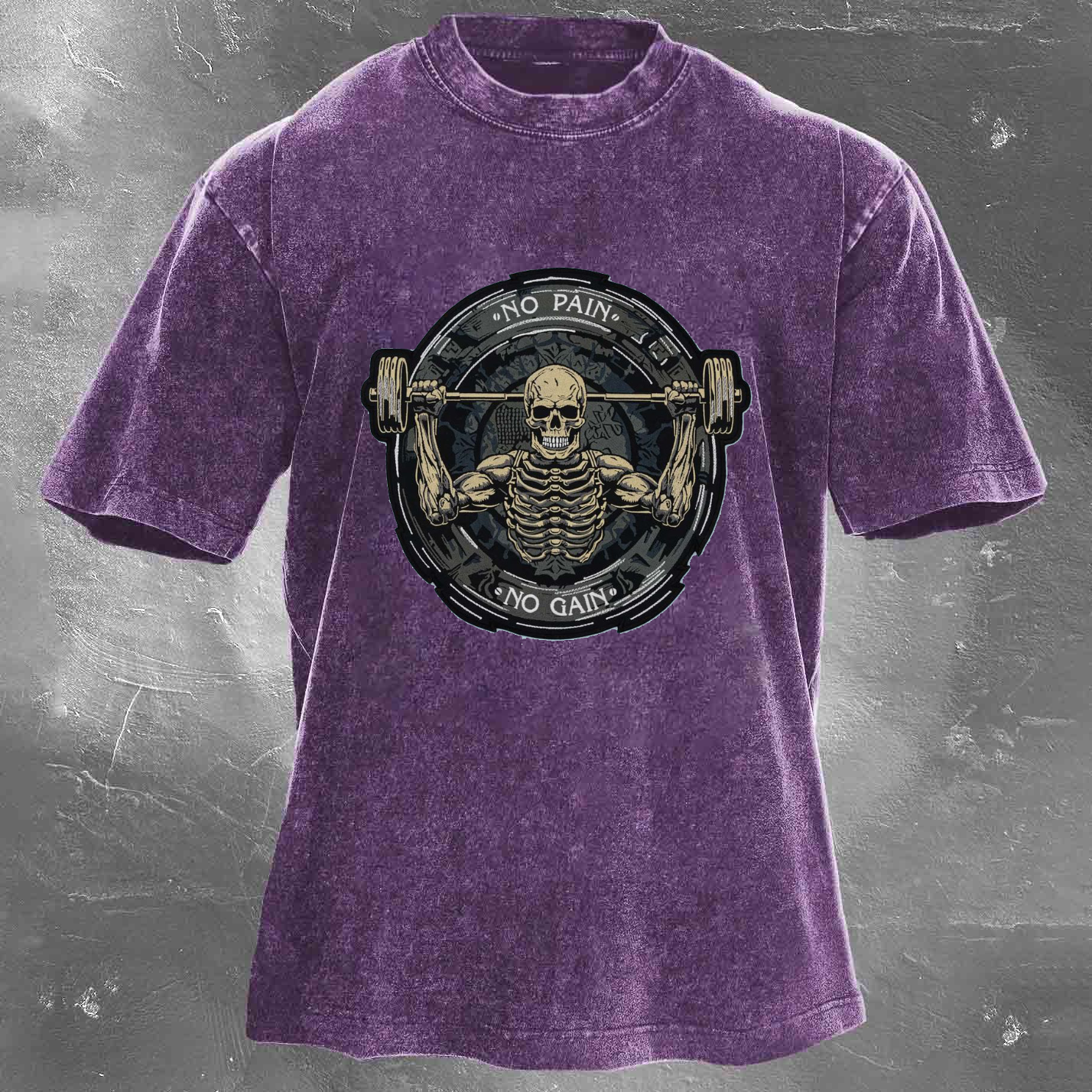 NO PAIN NO GAIN Men's Washed T-shirt