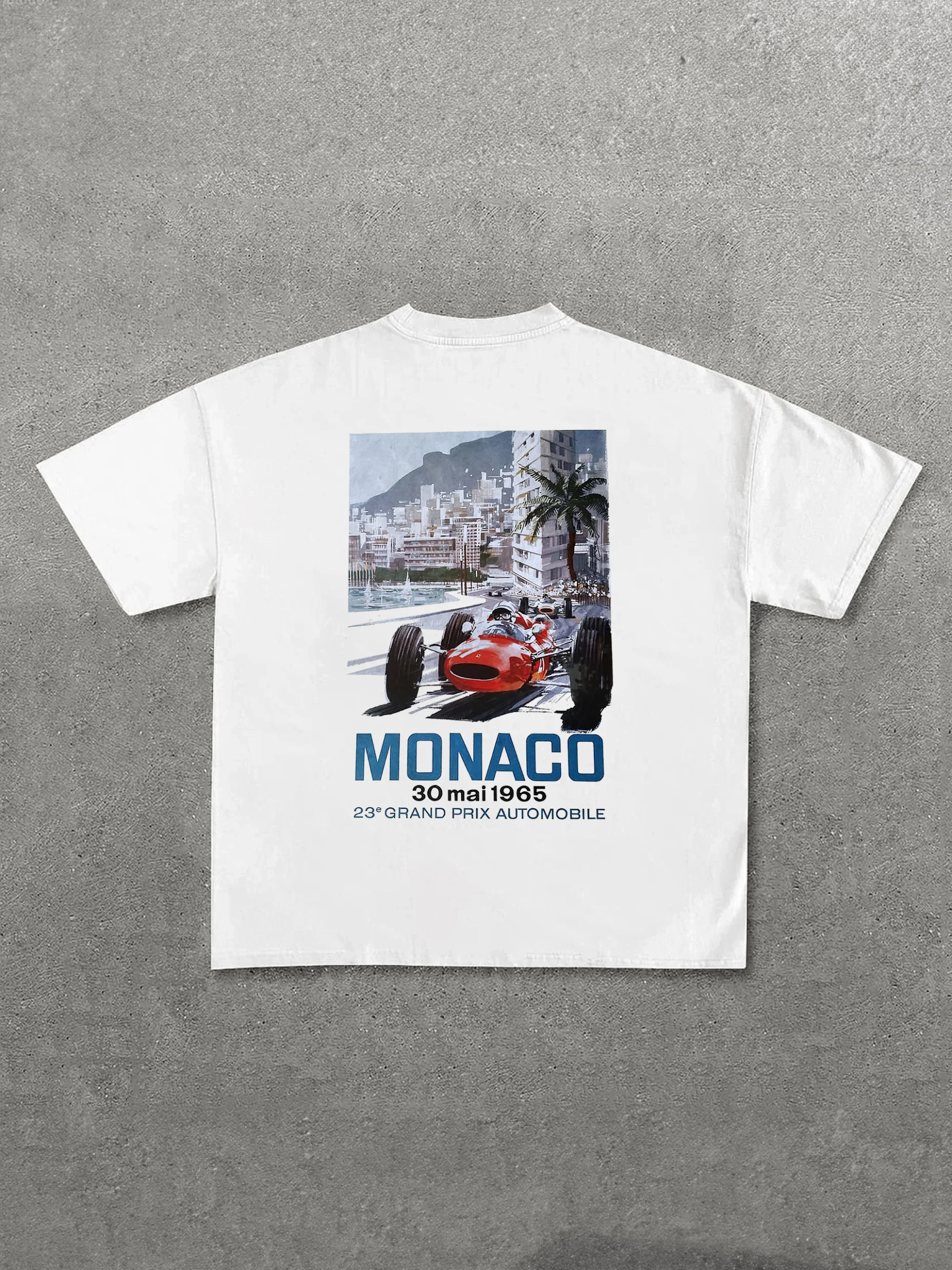 Casual Retro Street Car Printed Short Sleeve Crew Neck T-Shirt 109