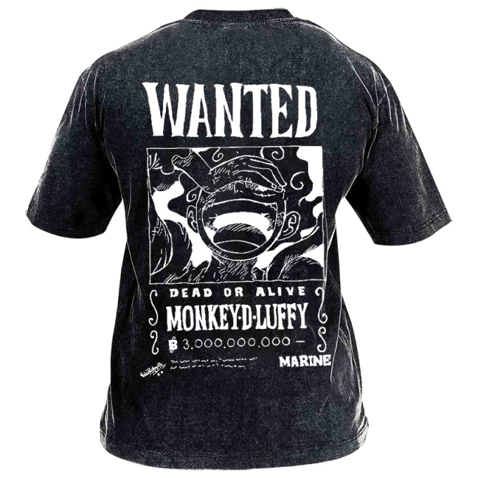 Classic Popular Anime Print Retro Washed Short Sleeves 06