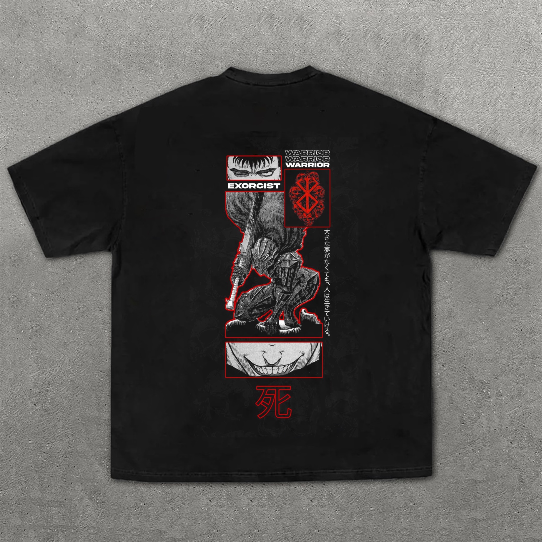 Dark Anime Print Pure Cotton Casual Short Sleeves 05