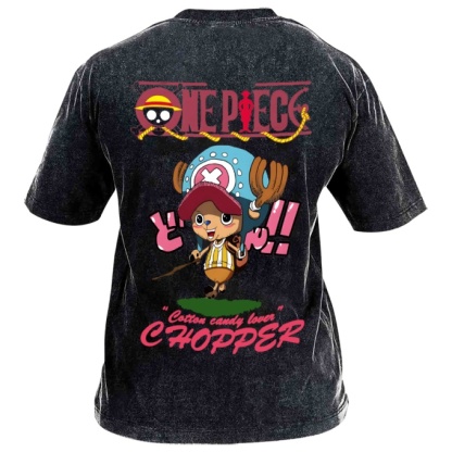 Classic Popular Anime Print Retro Washed Short Sleeves 07