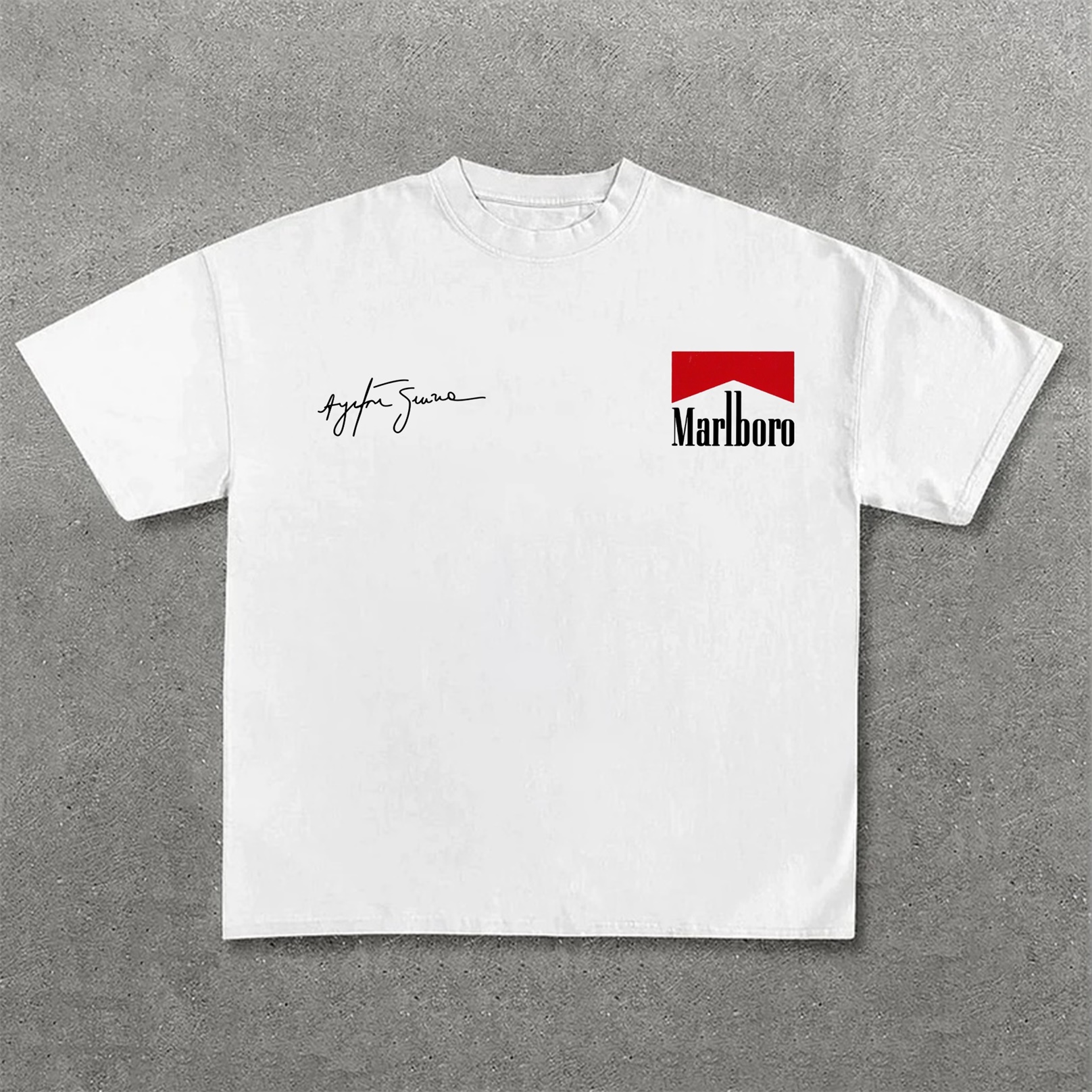 Legendary Racing Driver Aryton Senna Street Print Cotton T-Shirt 07