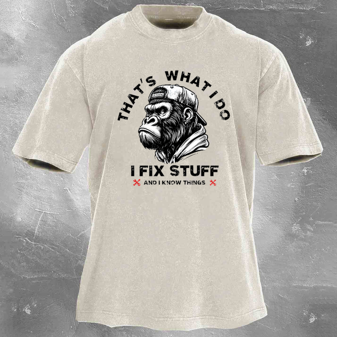 THIS'S WHAT I DO Men's washed T-shirt