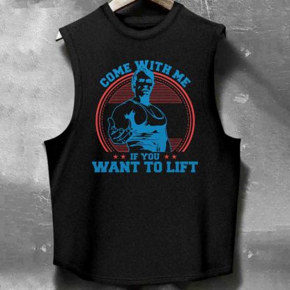 COME WITH ME IF YOU WANT TO LIFT Men's washed Tank