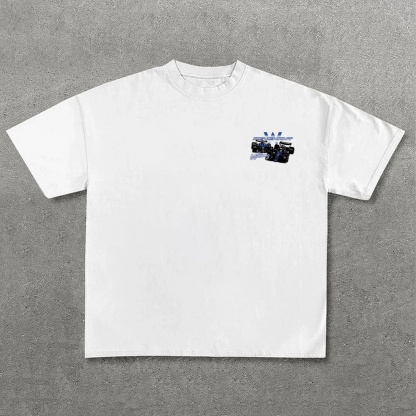 Super Race Team Print Pure Cotton Casual T-Shirt 05