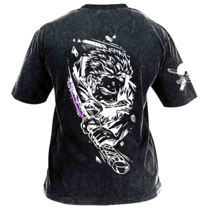 Classic Popular Anime Print Retro Washed Short Sleeves 05