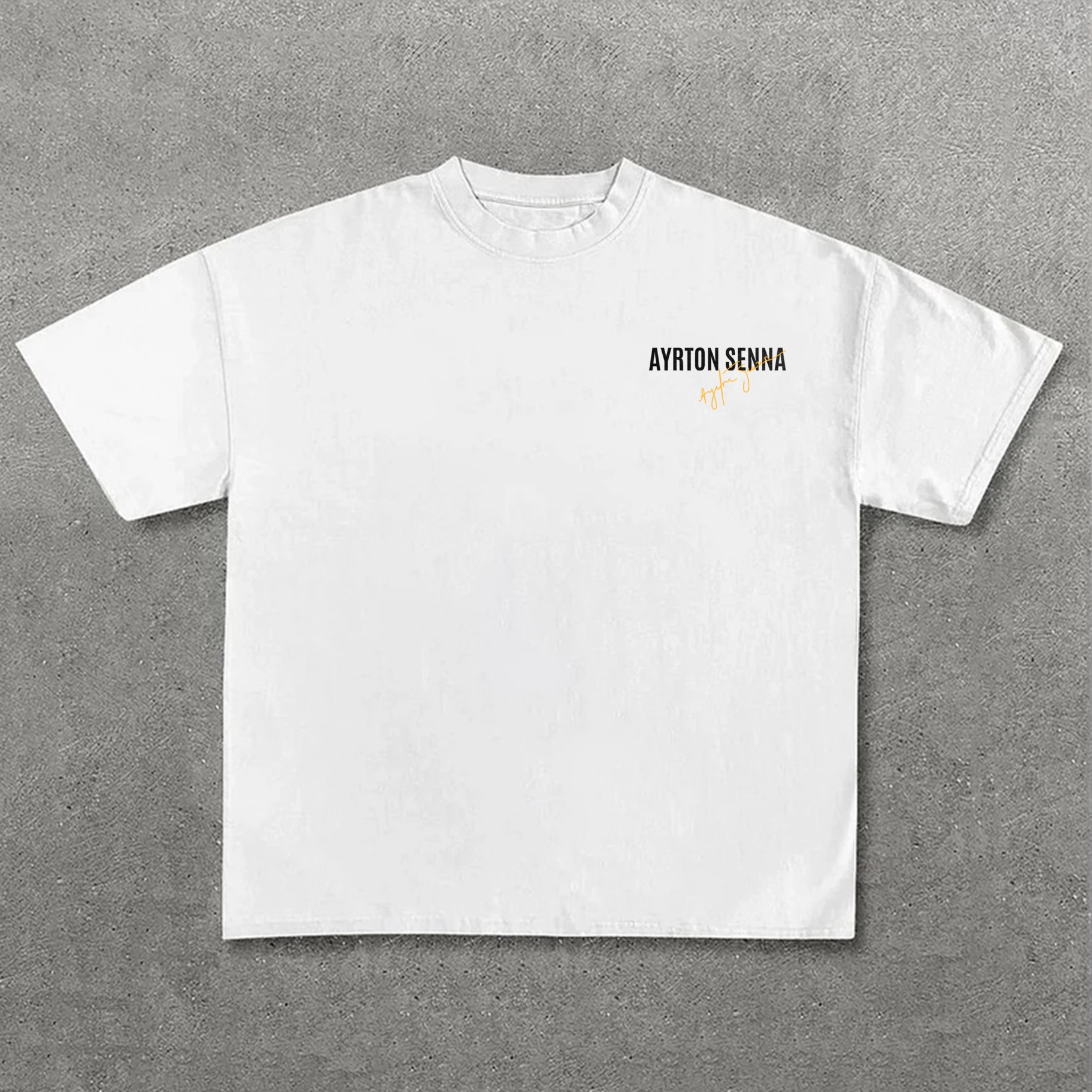 Classic Ayrton Senna Street Print Pure Cotton Casual Short Sleeves 04