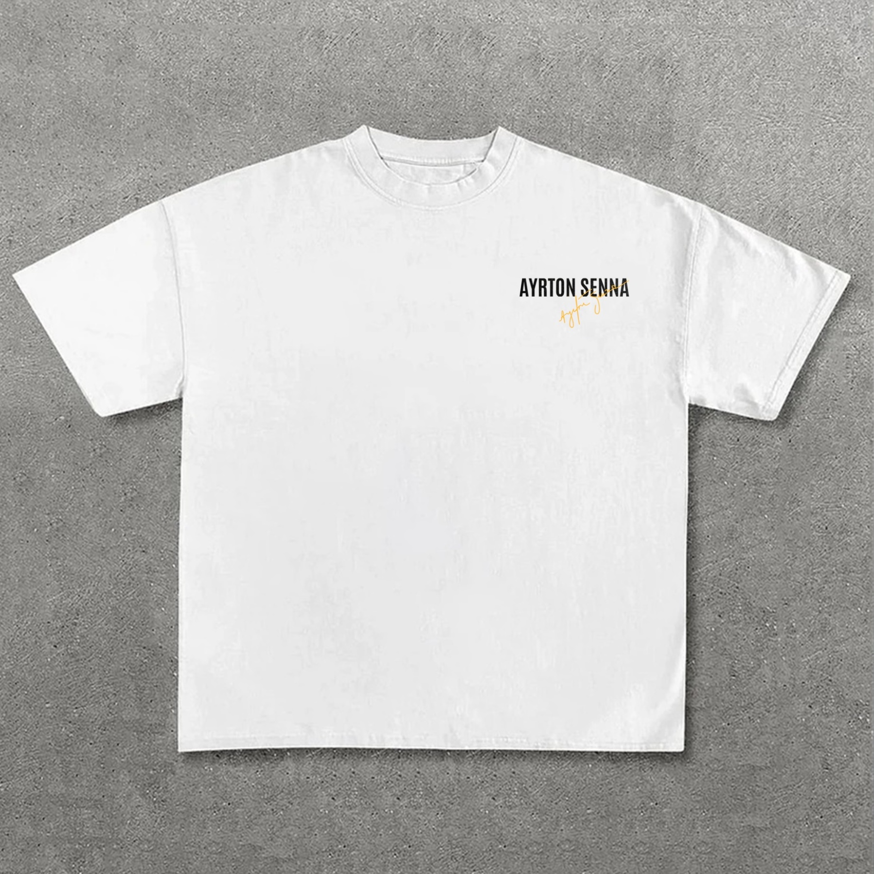 Classic Ayrton Senna Street Print Pure Cotton Casual Short Sleeves 04