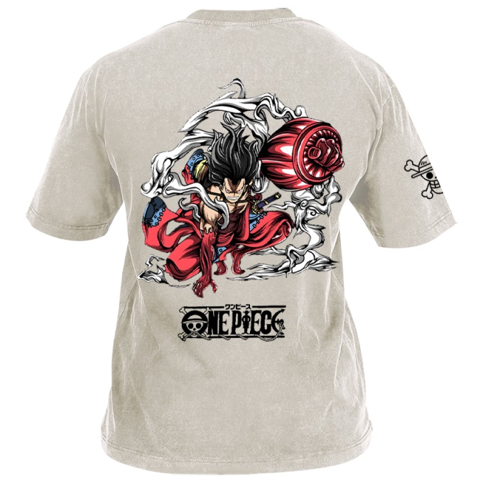 Classic Popular Anime Print Retro Washed Short Sleeves 01