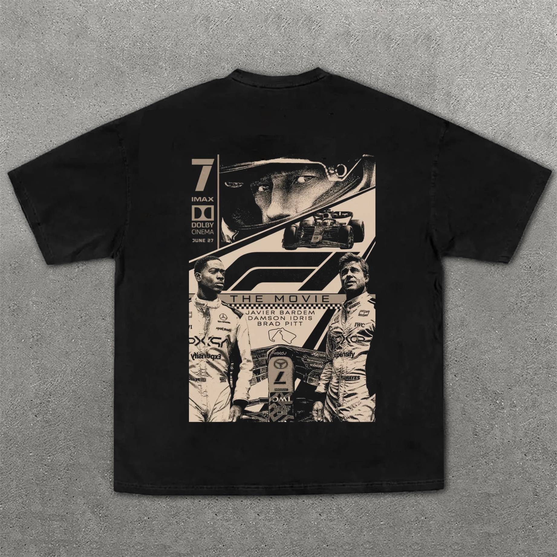 Popular Racing Movie Print Cotton Casual T-Shirt 14