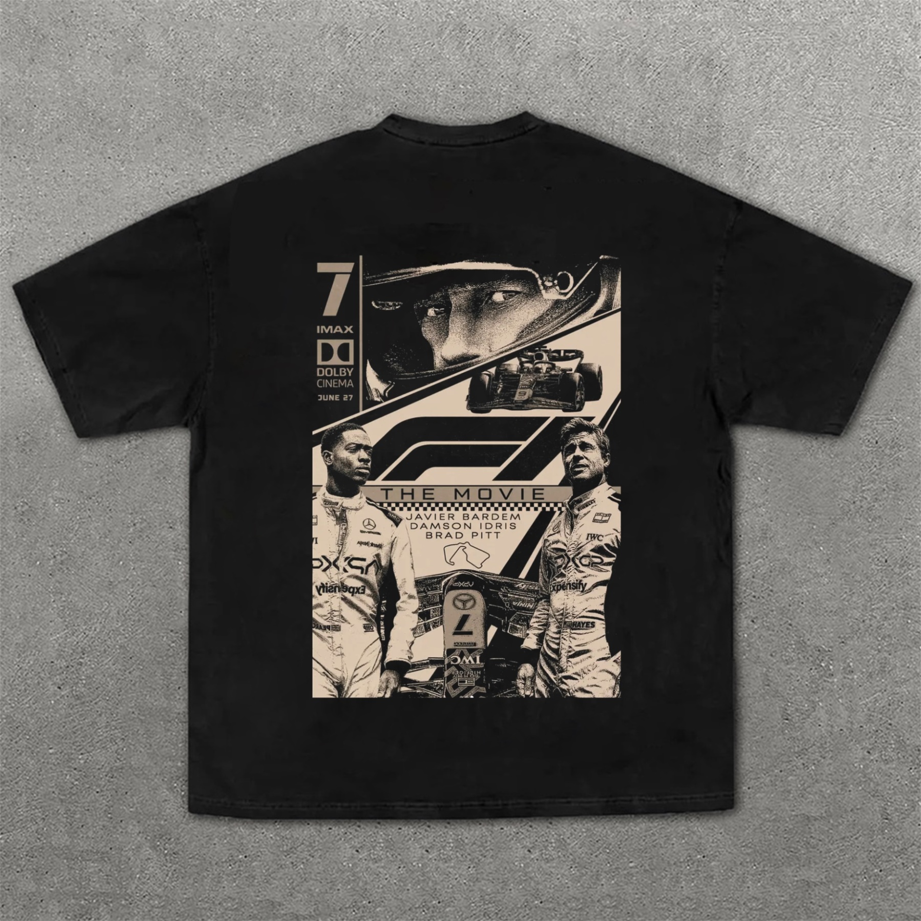 Popular Racing Movie Print Cotton Casual T-Shirt 14