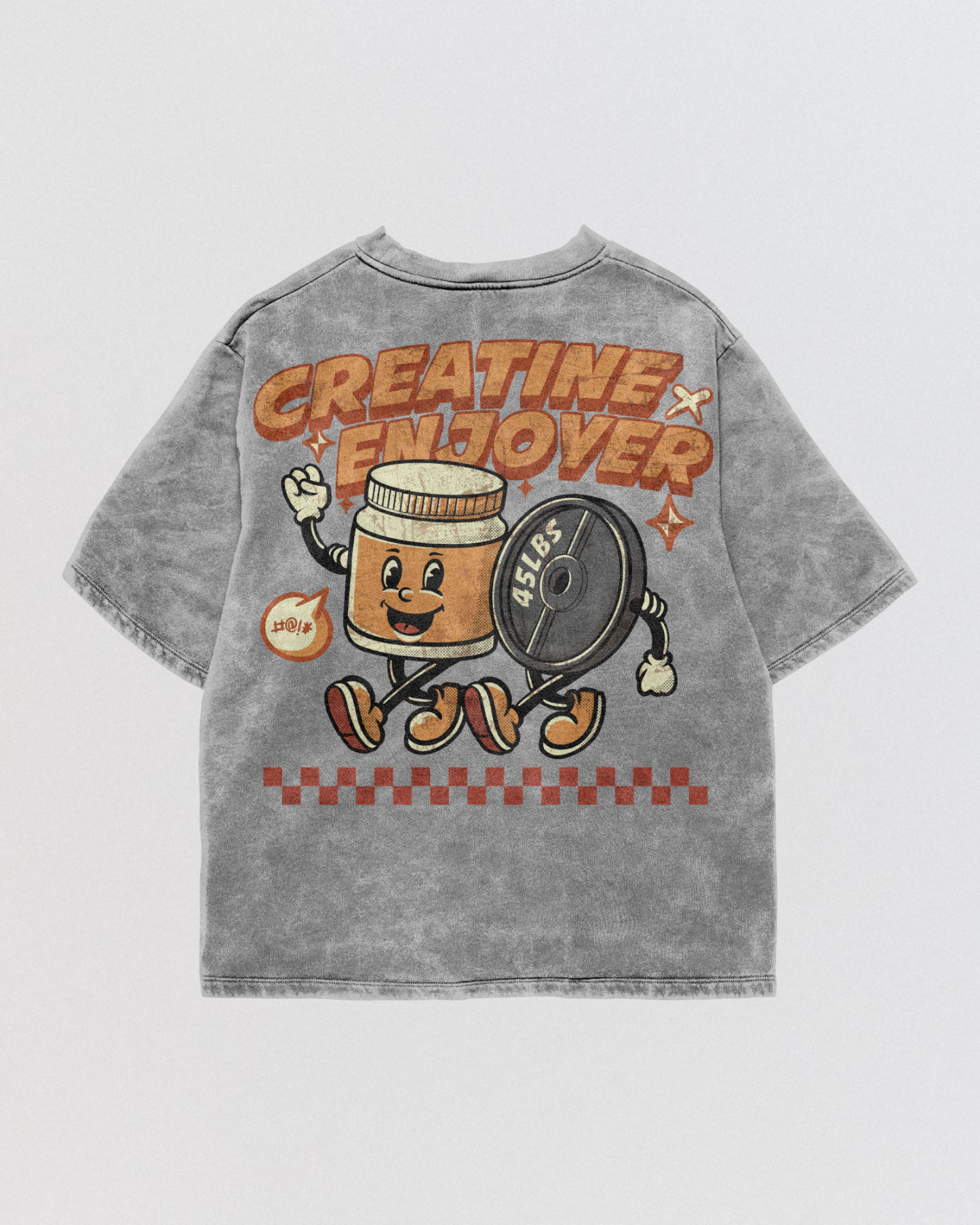 Creatine Enjoyer Acid Wash Oversize Tee