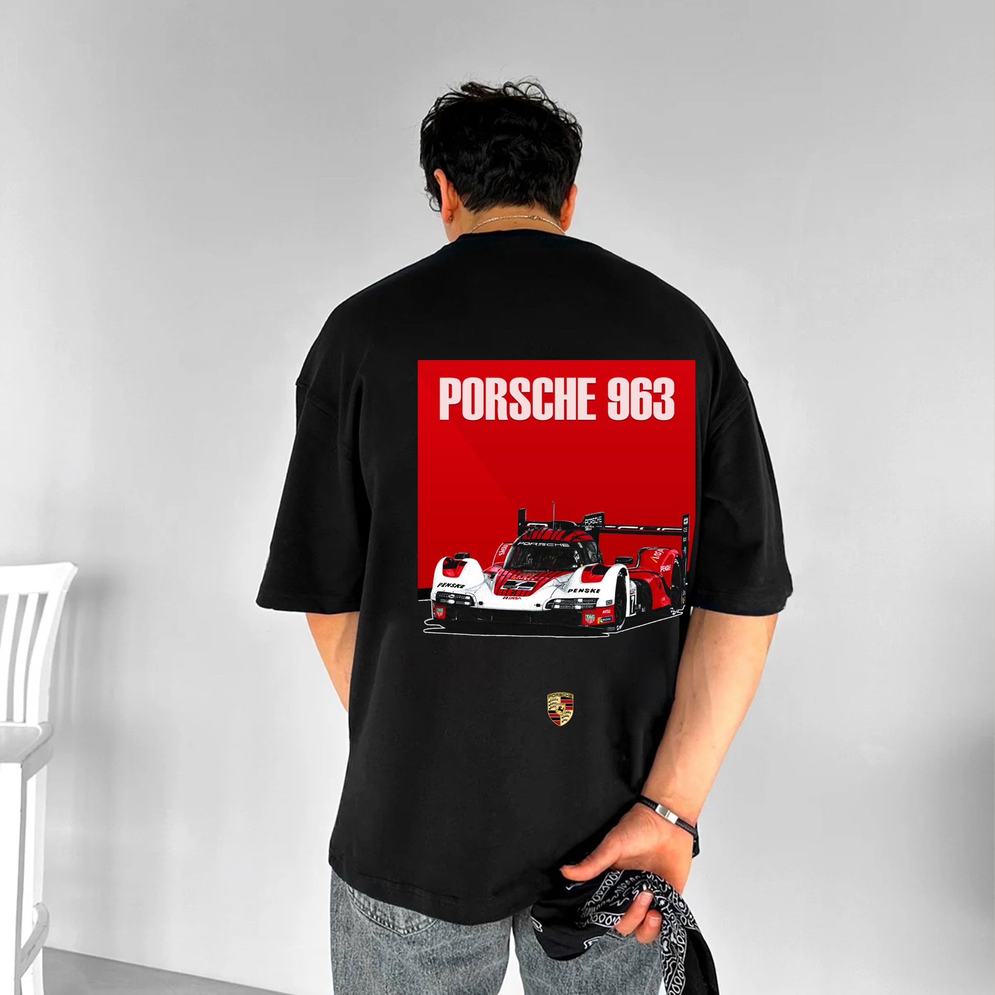 Popular Sports Car Print Pure Cotton Casual T-Shirt 03