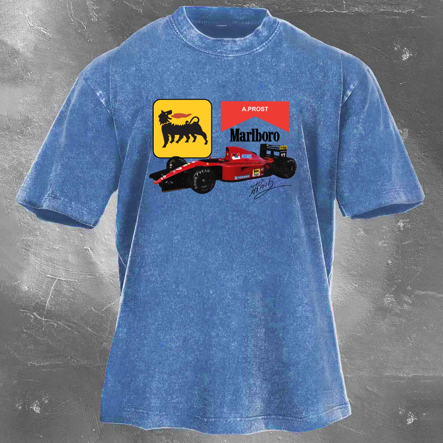 Racing Legend Vintage Cotton Washed T-Shirt 041