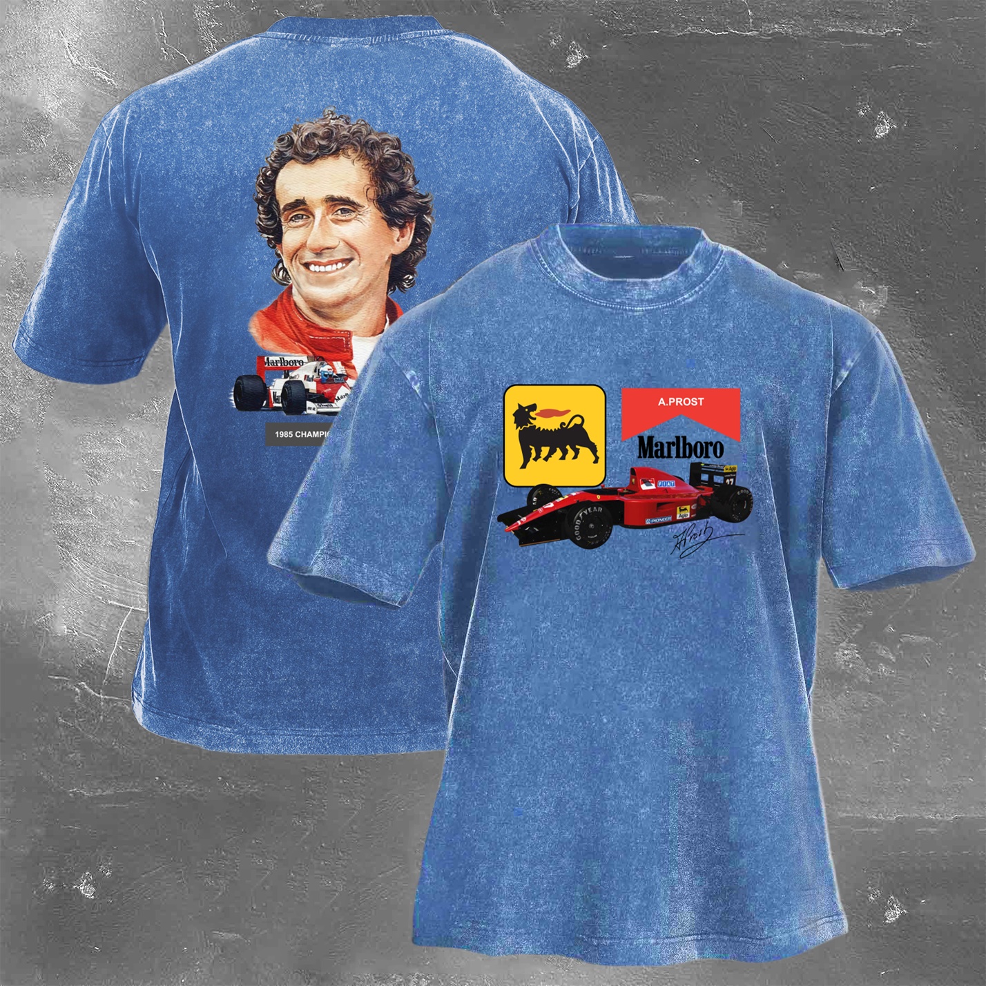 Racing Legend Vintage Cotton Washed T-Shirt 041