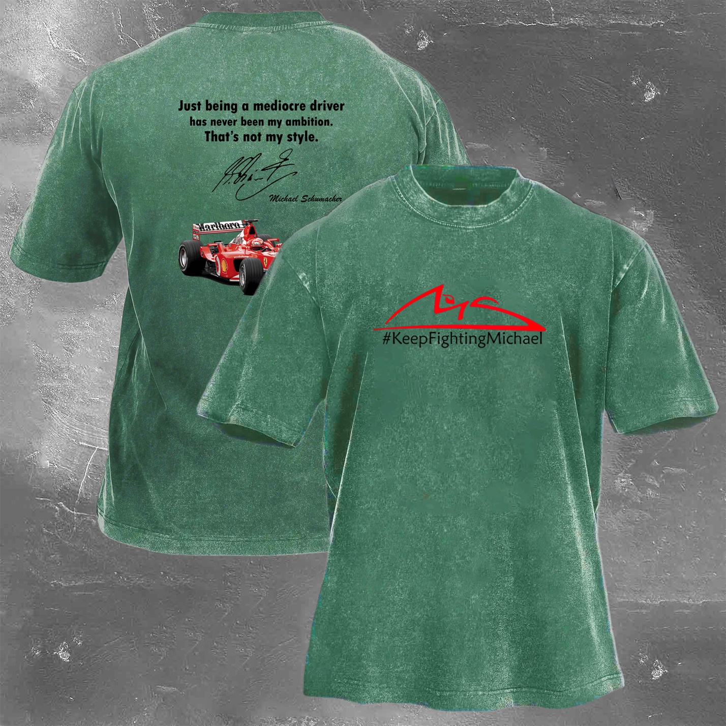 Racing Legend Vintage Cotton Washed T-Shirt 020
