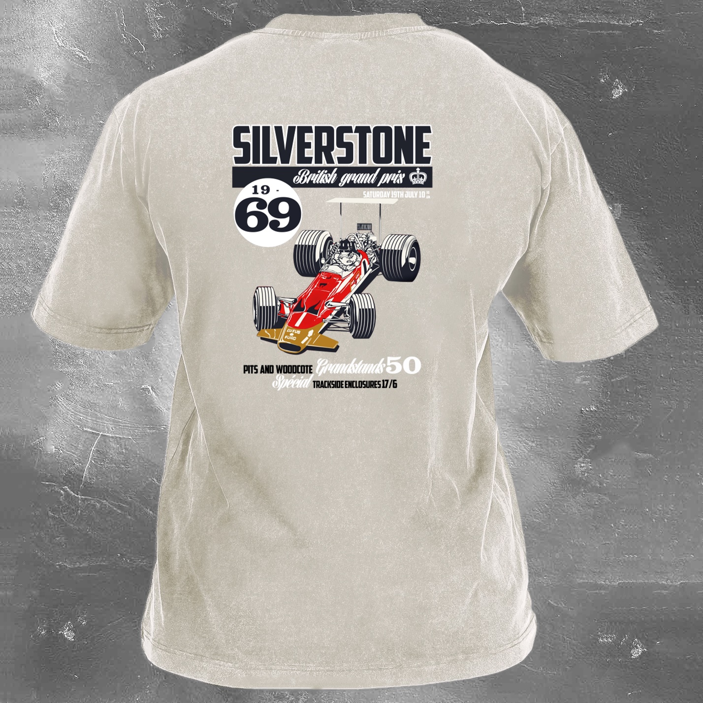 Racing Legend Vintage Cotton Washed T-Shirt 025