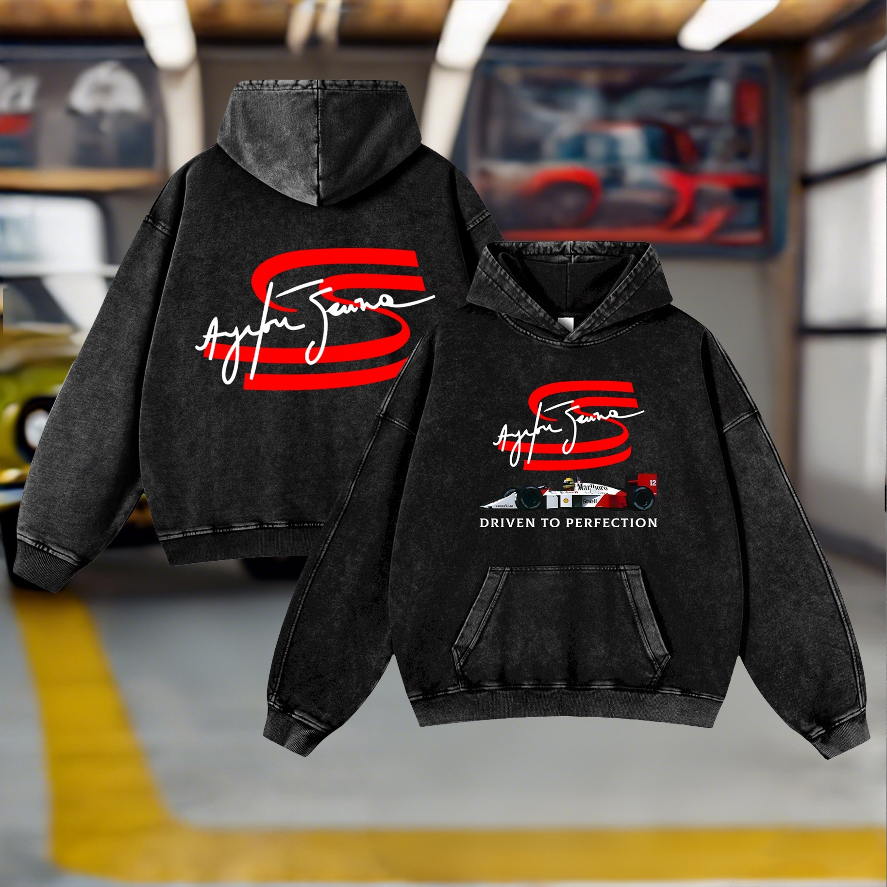 Racing Legend Vintage Washed Hoodie 10