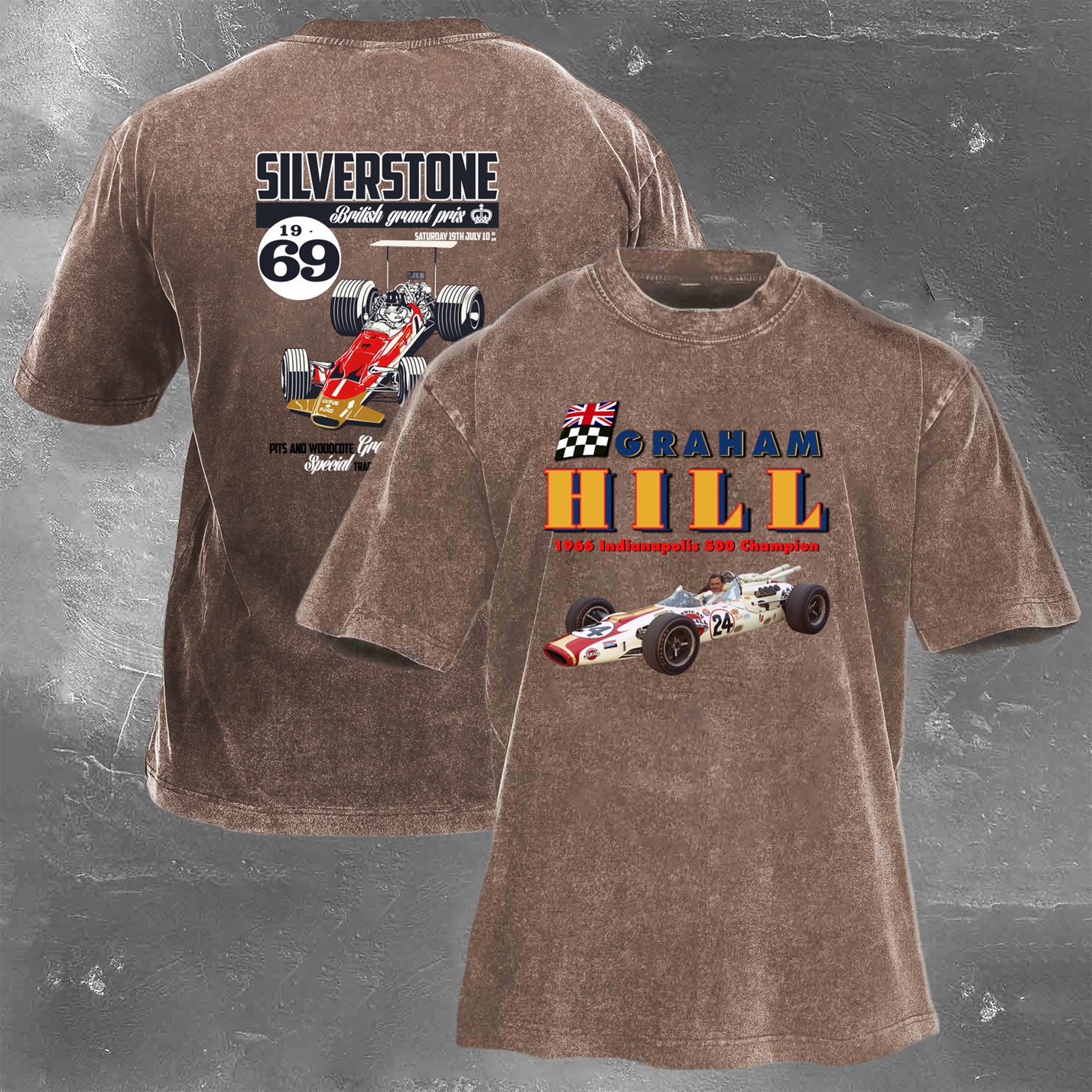 Racing Legend Vintage Cotton Washed T-Shirt 025