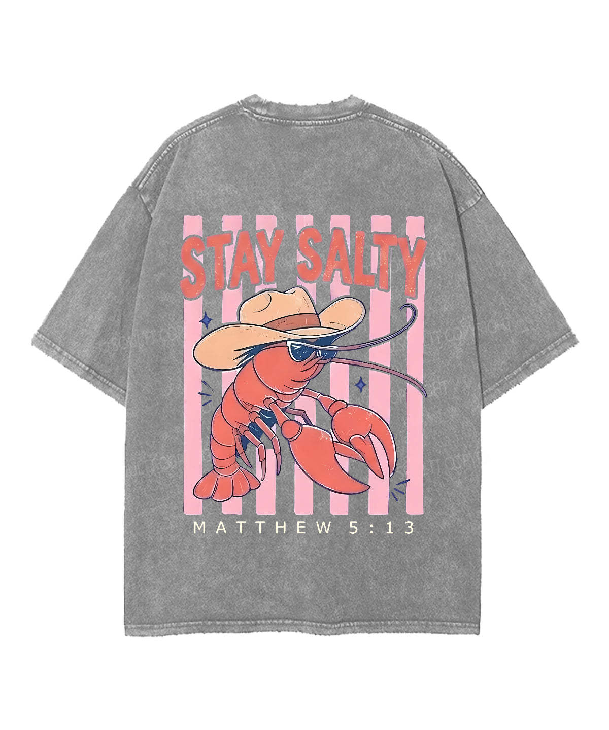 Stay Salty Double Sided Unisex Washed Christian T-shirt