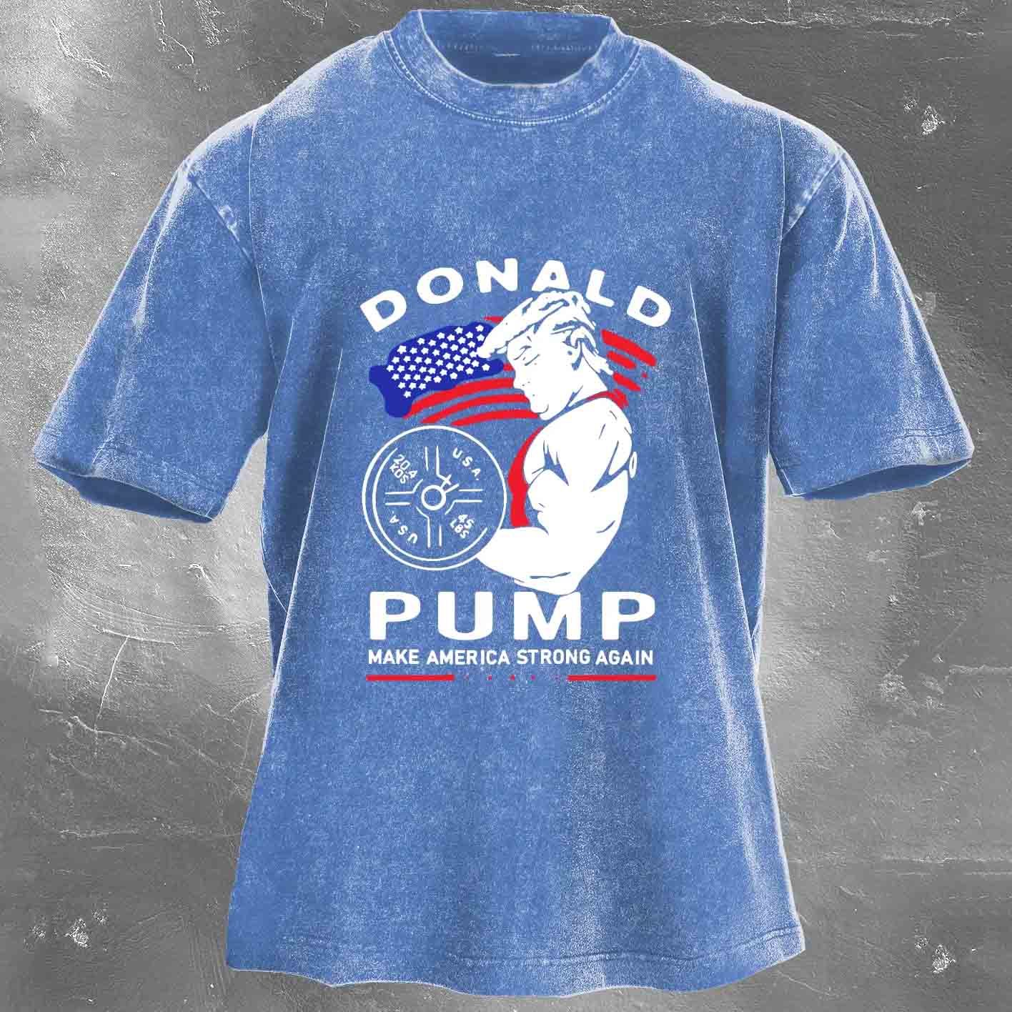 Donald Pump Men's washed T-shirt