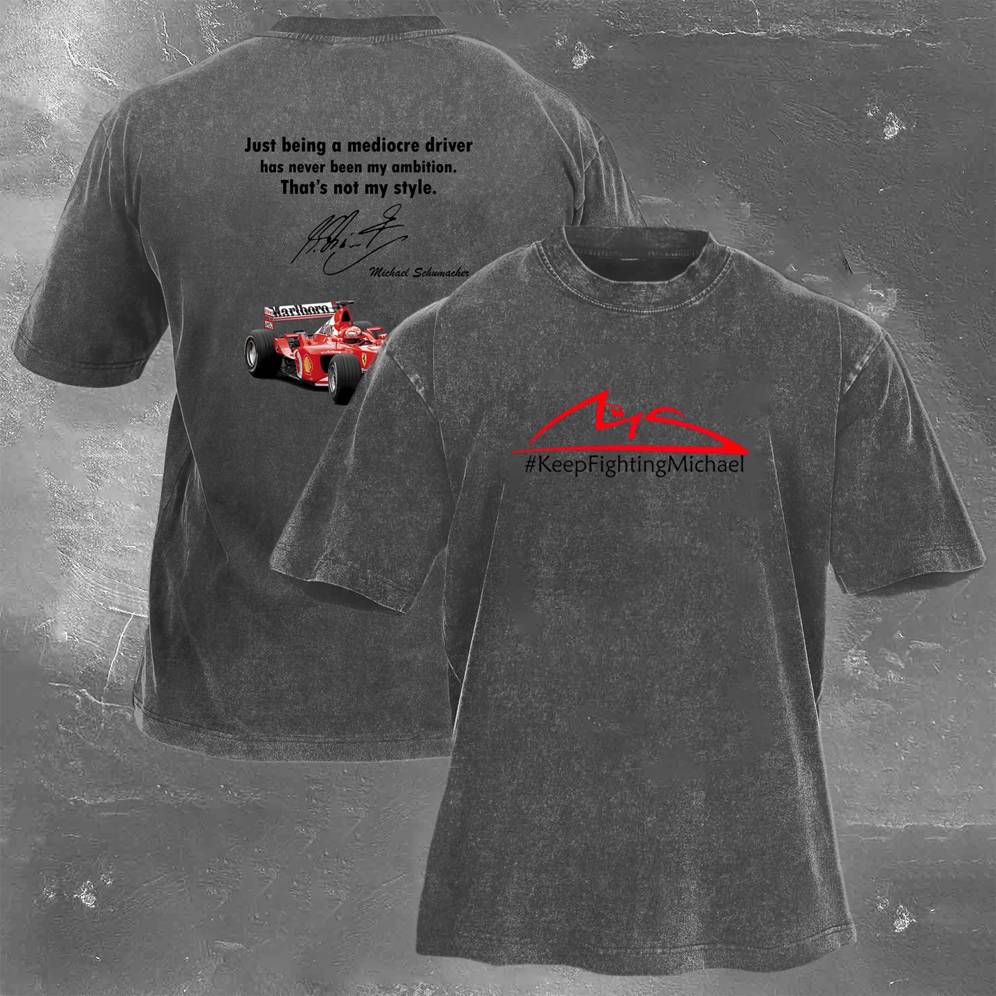 Racing Legend Vintage Cotton Washed T-Shirt 020