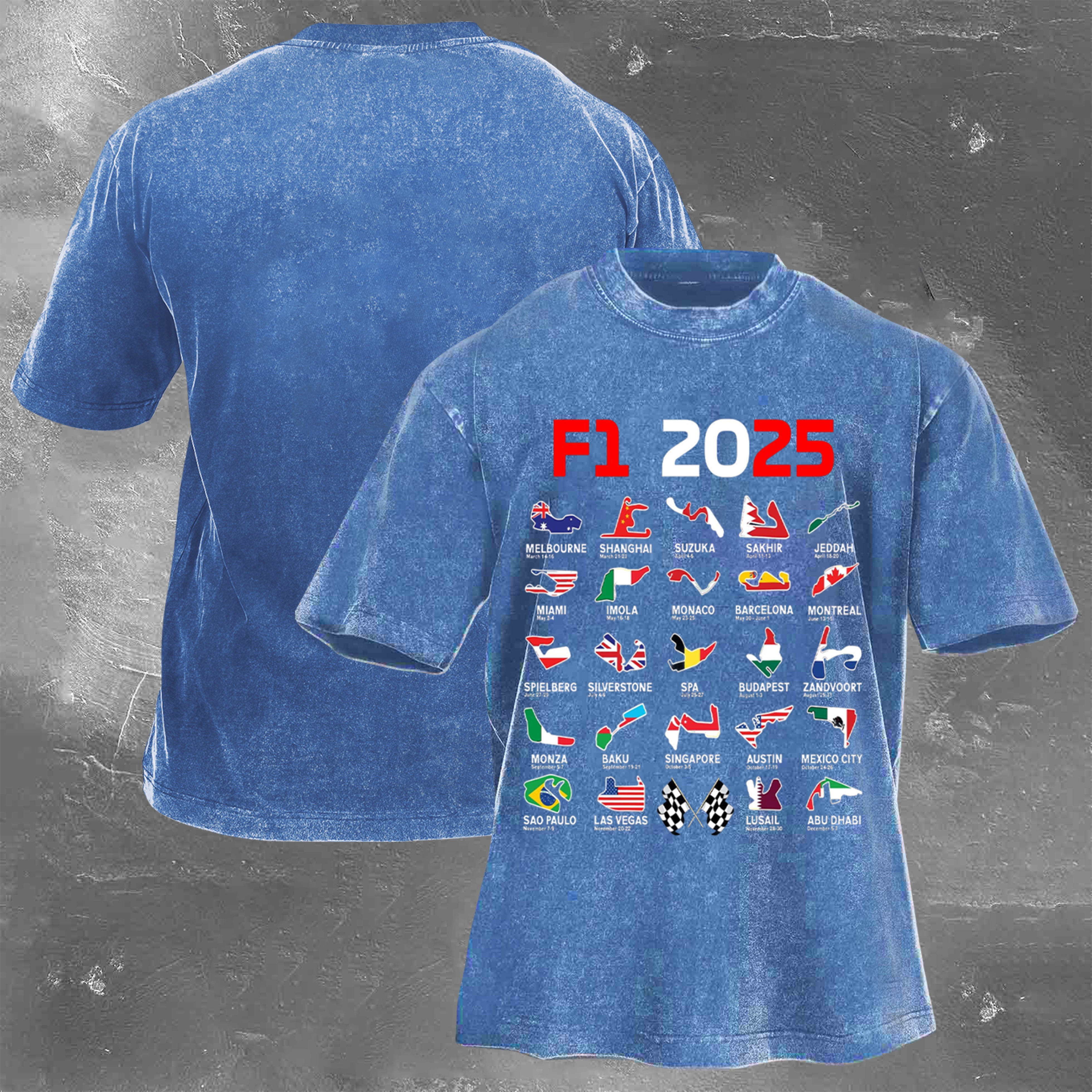 Racing Fan Vintage Washed Tee 05