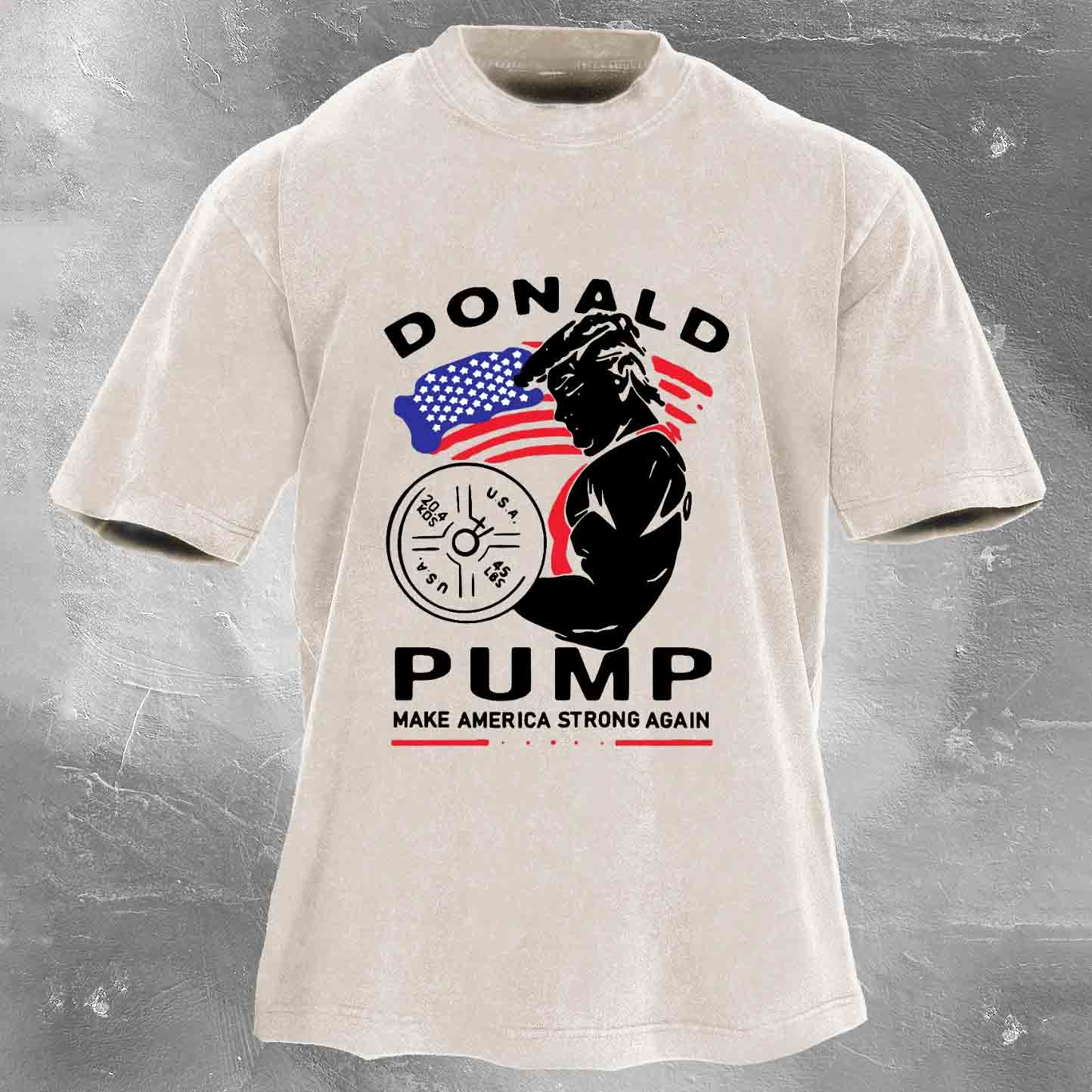 Donald Pump Men's washed T-shirt