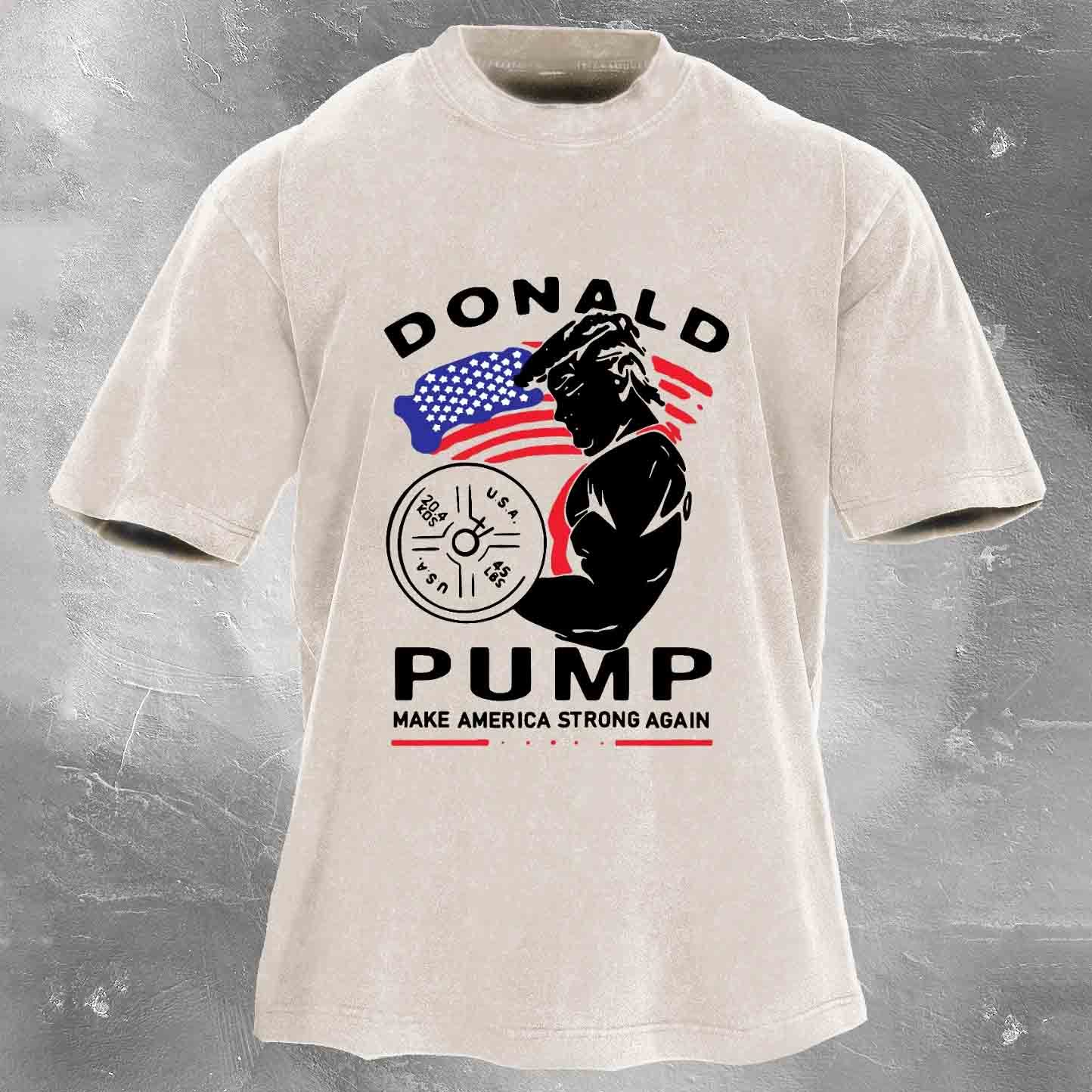 Donald Pump Men's washed T-shirt