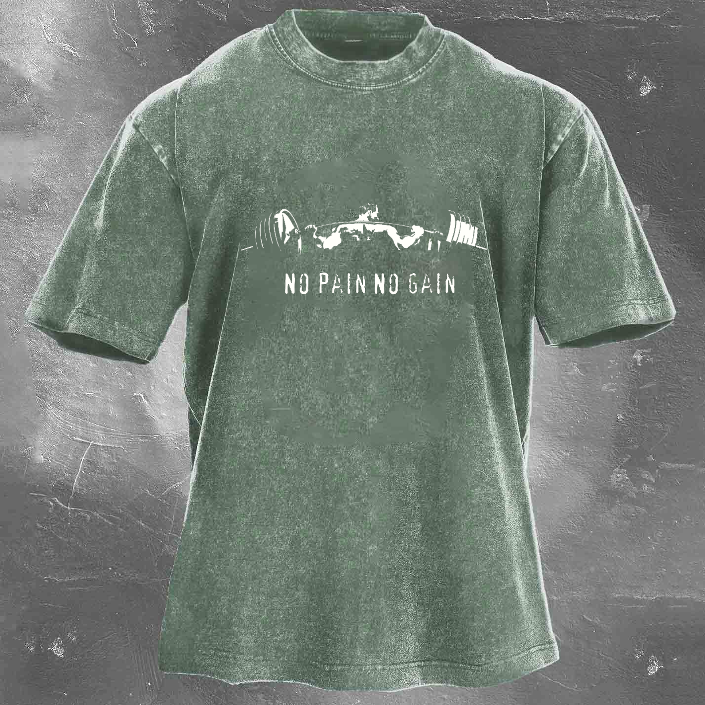 NO PAIN NO GAIN Men's Washed T-shirt
