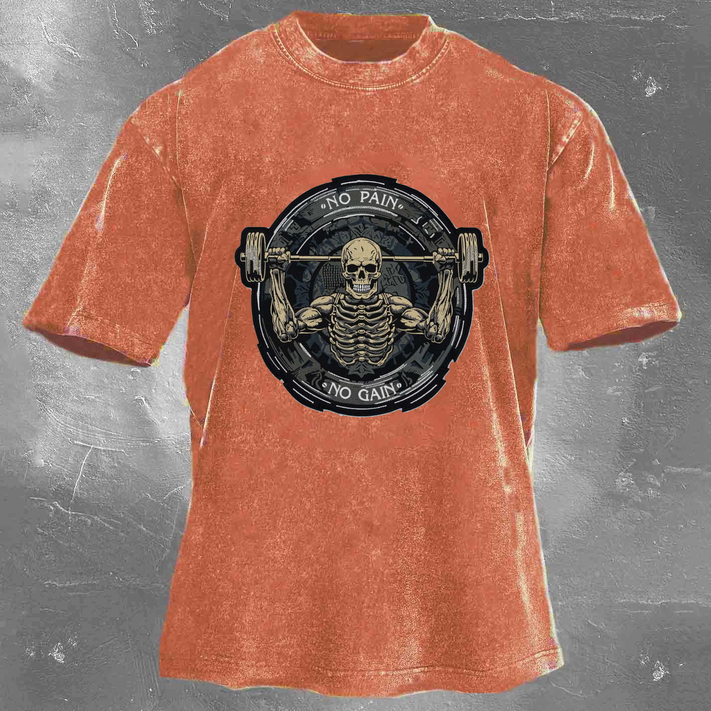 NO PAIN NO GAIN Men's Washed T-shirt