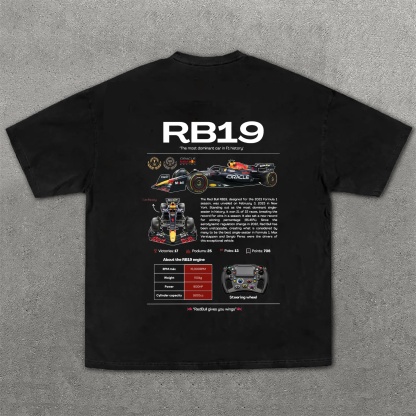 Popular Race Team Street Print Pure Cotton Casual T-Shirt 08