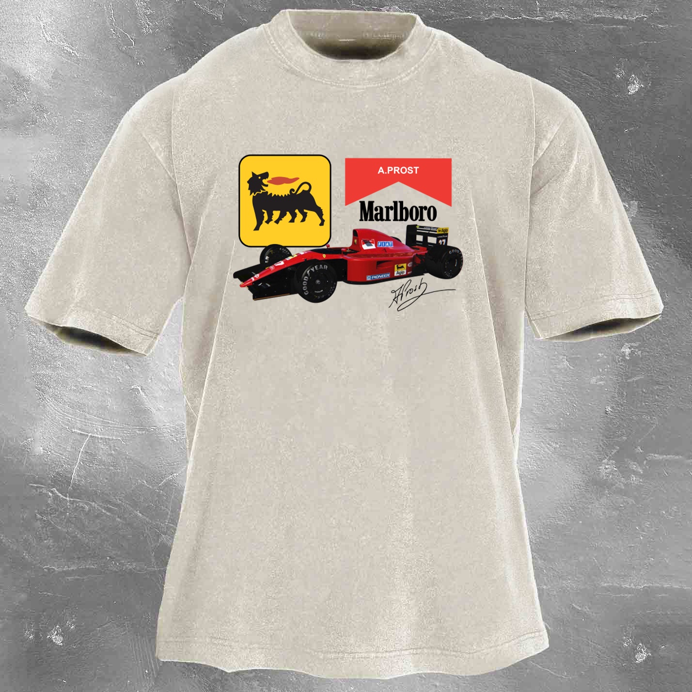 Racing Legend Vintage Cotton Washed T-Shirt 041