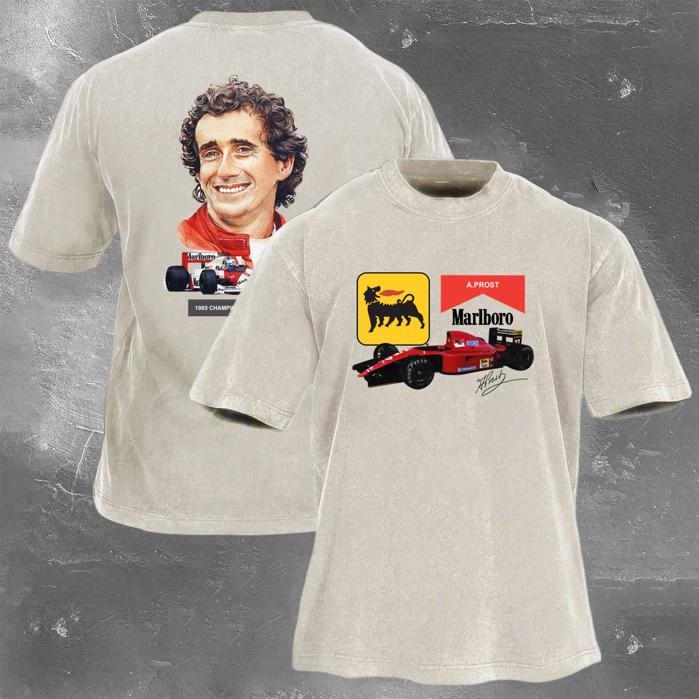 Racing Legend Vintage Cotton Washed T-Shirt 041