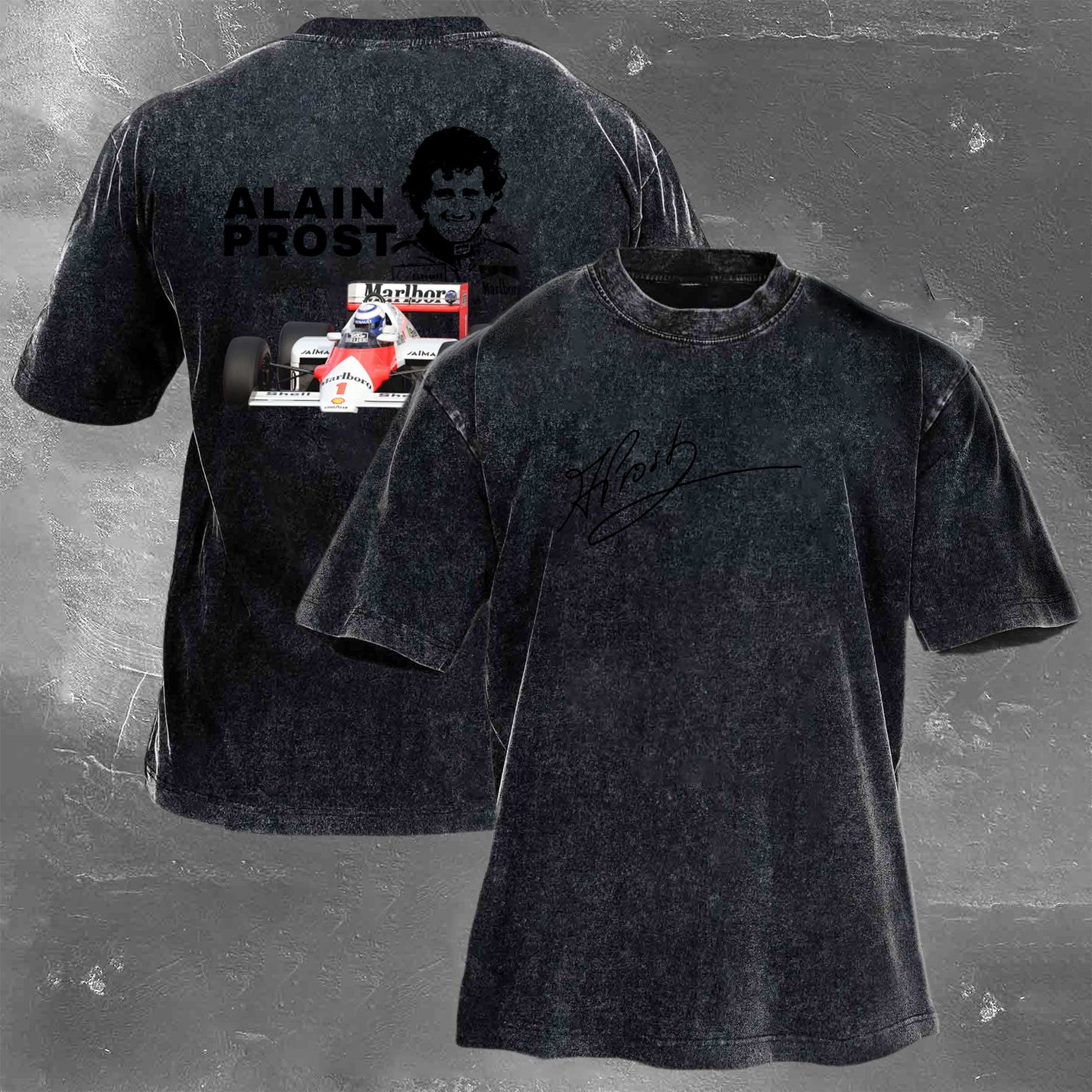 Racing Legend Vintage Cotton Washed T-Shirt 030