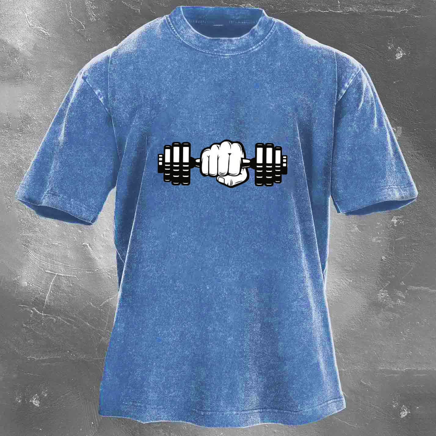 Fitness Graphic Men's Washed T-shirt