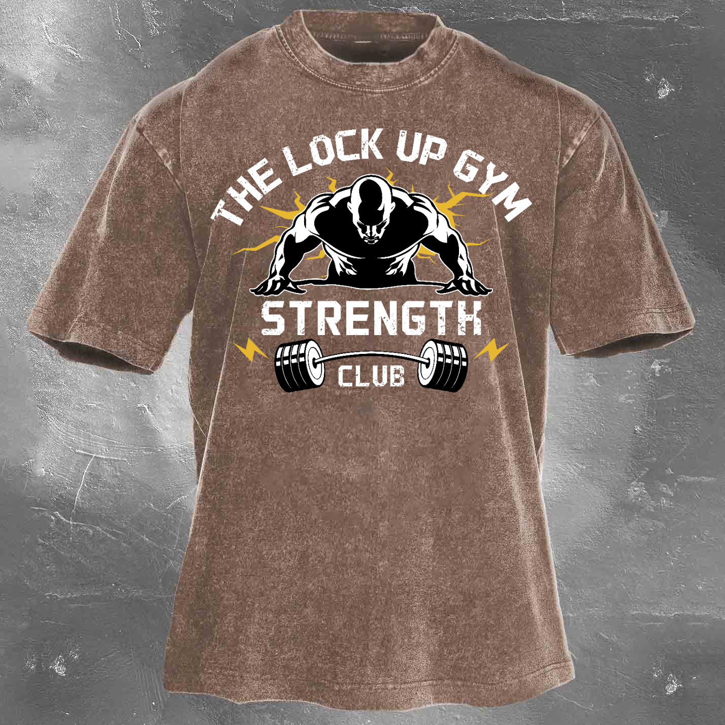 The Lock Up Gym Strength Unisex Vintage Washed T-Shirt