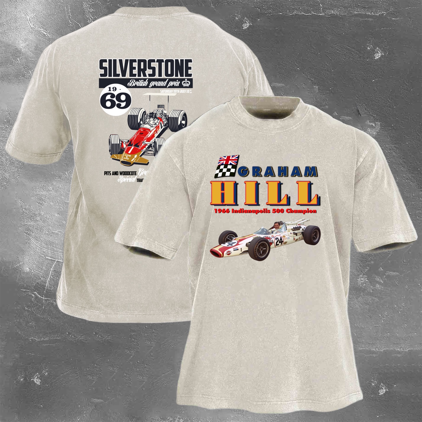 Racing Legend Vintage Cotton Washed T-Shirt 025
