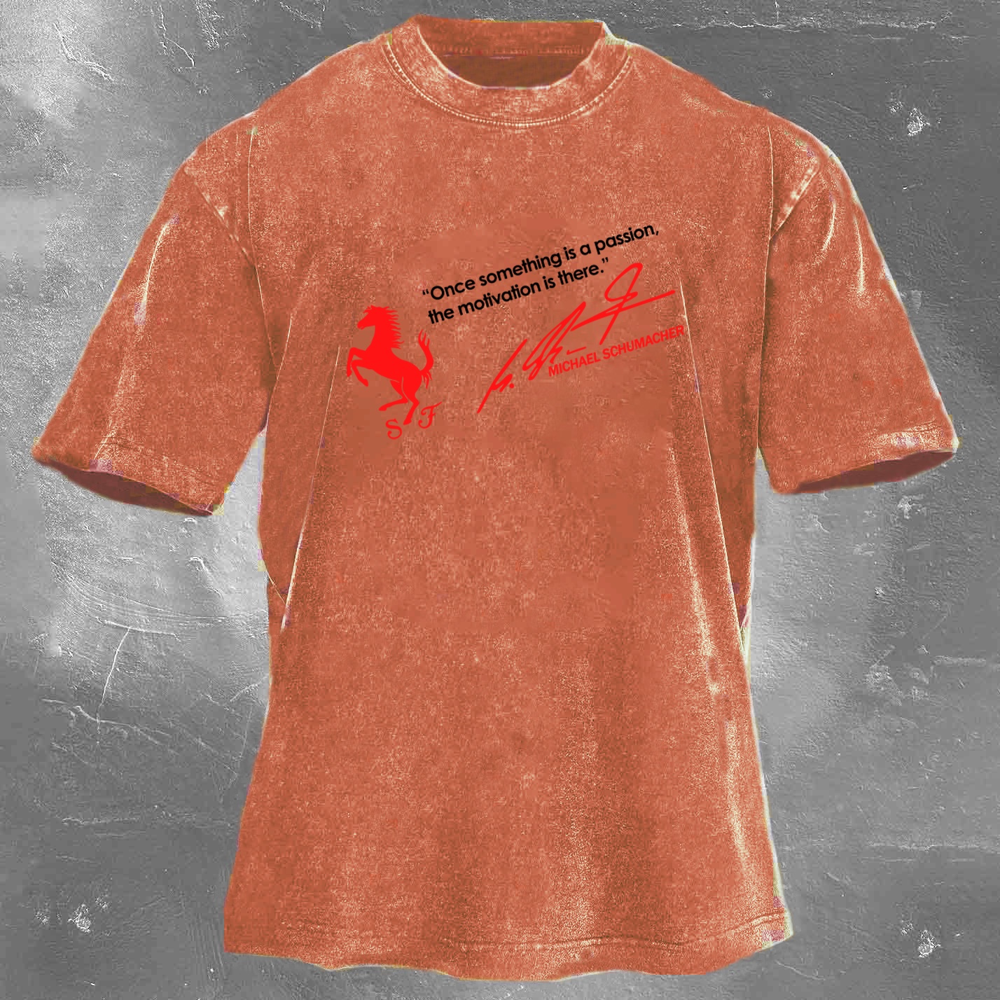Racing Legend Vintage Cotton Washed T-Shirt 023